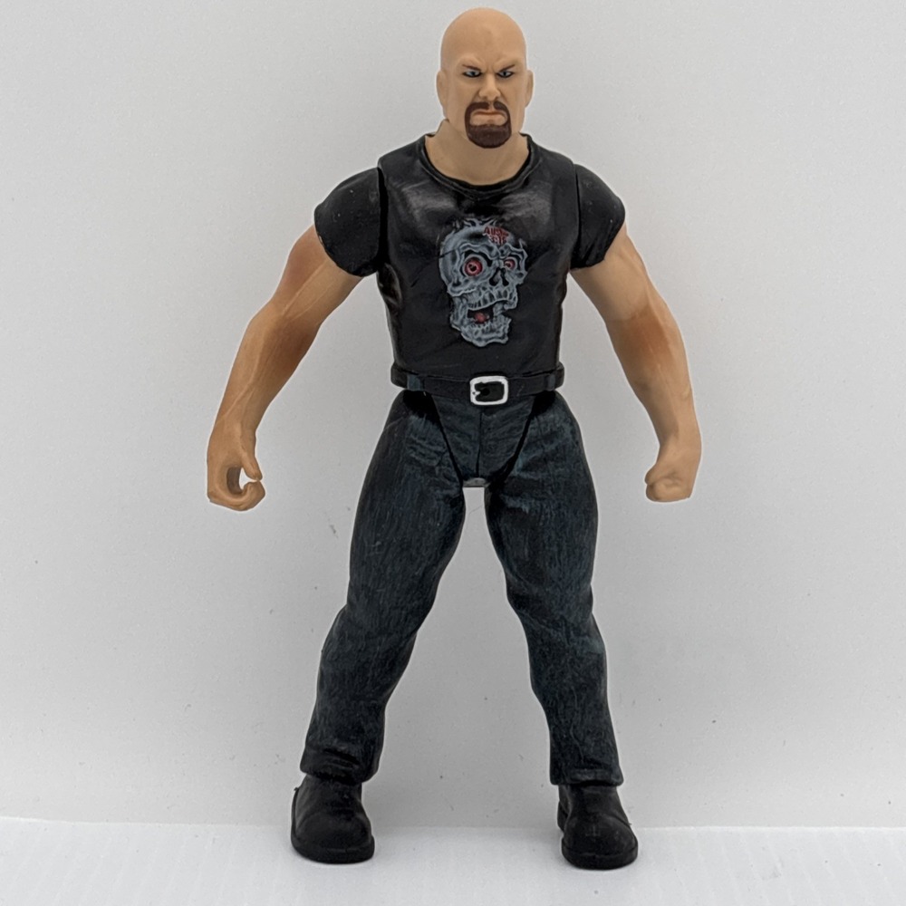 Vintage 1999 WWE  Stone Cold Steve Austin Jakks Pacific Action Figure KG JD